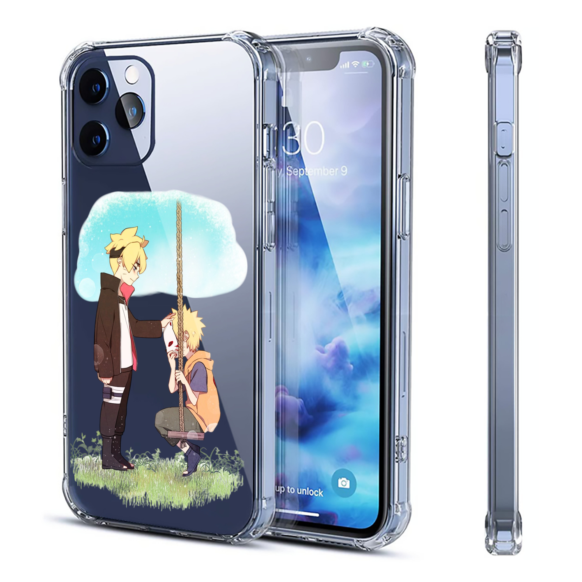 （画像用） NARUTO -ナルト- うずまき ボルト Uzumaki Boruto 【iPhone 12シリーズ対応】透明スマホケース（クリアソフトケース）
